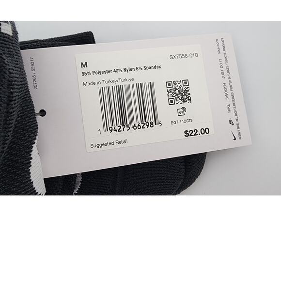 New NWT Nike Multiplier Running Ankle Socks 2-Pack Women's 6-10 Men's 6-8 - Picture 7 of 7